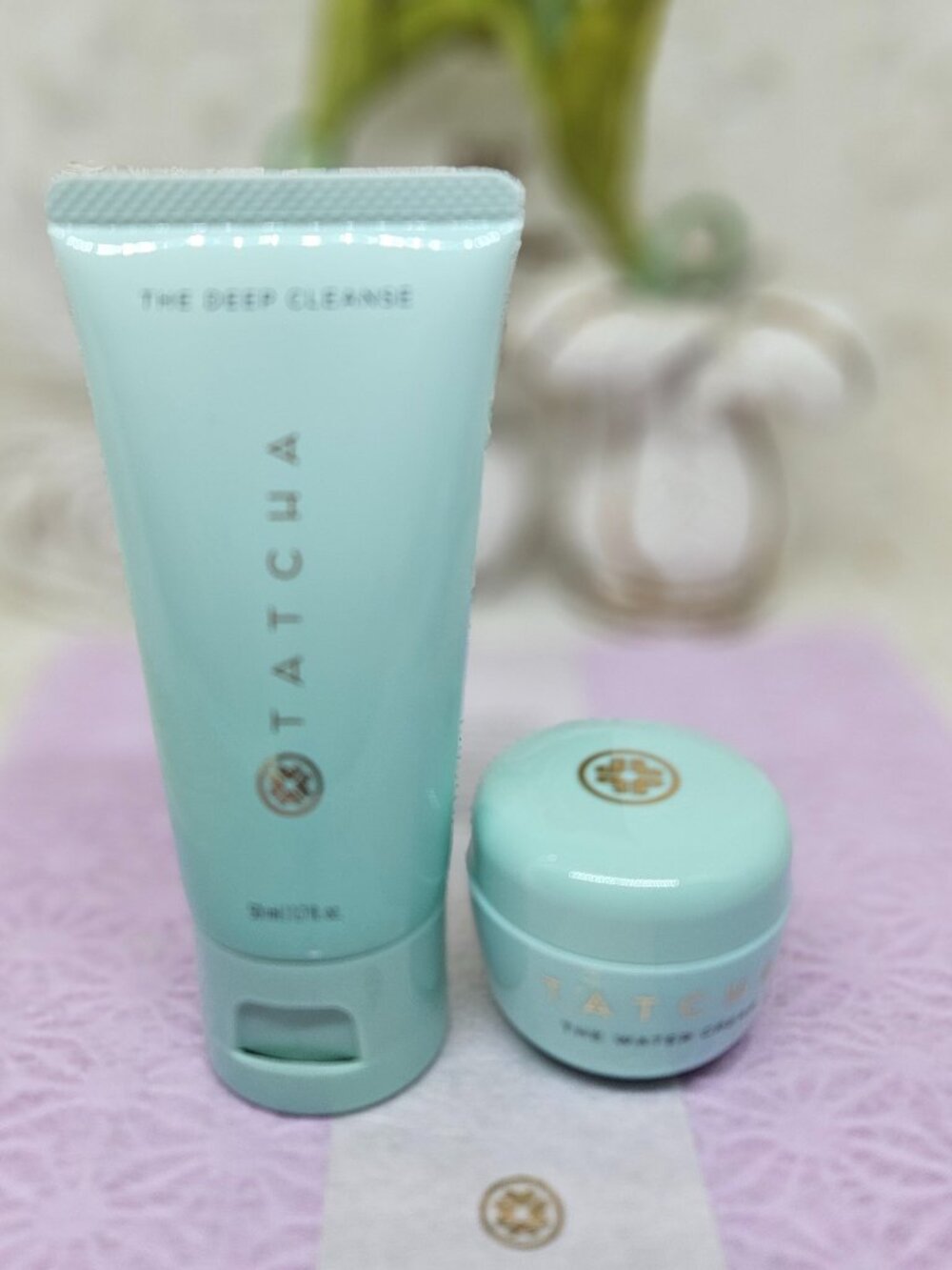 Tatcha Water Cream 10ml & Matcha Cleanse 50ml NEW Bundle